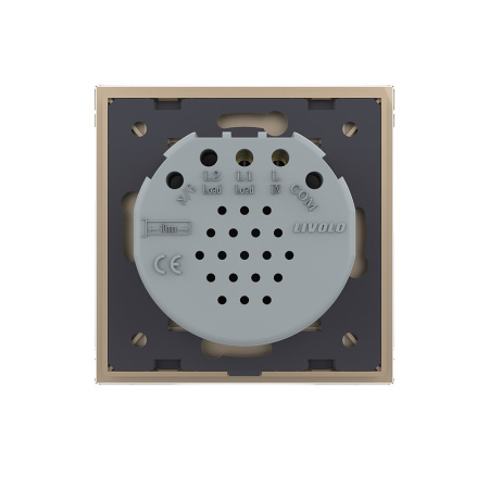 Сенсорный выключатель 1 клавиша 1 пост Золотой Livolo