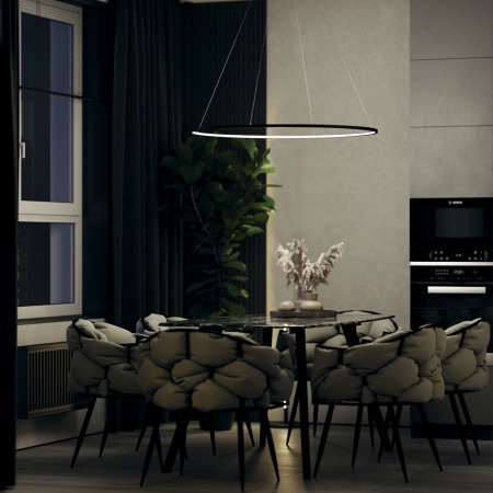 Подвесной светильник LED 36Вт Черный IP20 Glint MOD072PL-L36B3K Maytoni