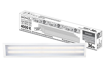 Светодиодная панель универсальная ЛП 03 180х1195 Призма 19 мм 36 Вт 2750 Лм, 4000 К, белая, Народная