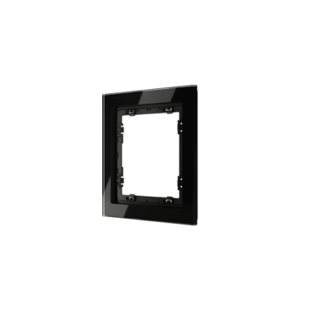 Рамка стеклянная Voltum S70 на 1 пост, (черный, стекло)