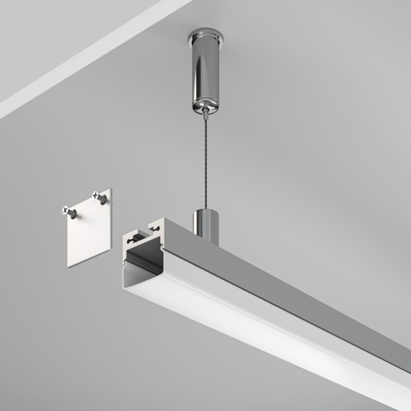 Алюминиевый профиль подвесной-накладной 20x20 Серебро (ALM-2020B-S-2M) Technical Maytoni