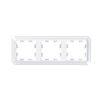 ATLASDESIGN ANTIQUE 3-постовая рамка, универсальная, белый Systeme Electric