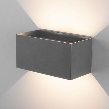 Уличный настенный светодиодный светильник 12Вт 4000К серый IP54 WINNER DOUBLE (a057135) Elektrostandard