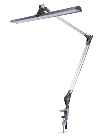 Светильник светодиодный струбцина СН-60, 2 колена, сенс-димм, 220 В, 14Вт, 5000 К, сереб-черн, TDM