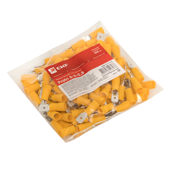Разъем плоский РпИп 5-6-0,8 (100шт) PROxima EKF