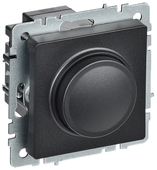 BRITE Светорегулятор поворотно-нажимной 600Вт СС10-1-0-БрЧ черный IEK