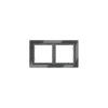 Рамка стеклянная Voltum S70 на 2 поста, (графит, стекло)