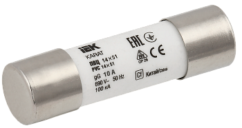 Плавкая вставка цилиндрическая ПВЦ 14х51 10А KARAT IEK