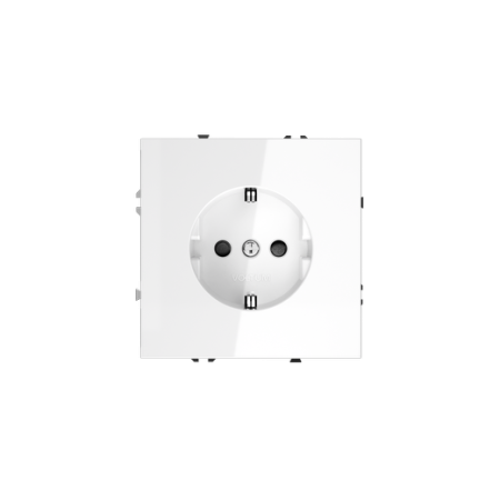 Розетка встраиваемая Voltum S70 с заземлением 16А, (белый глянцевый)