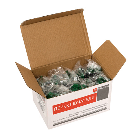 Переключатель ANLC-22 3P зеленый с подсветкой 24В DC NO+NC PROxima EKF