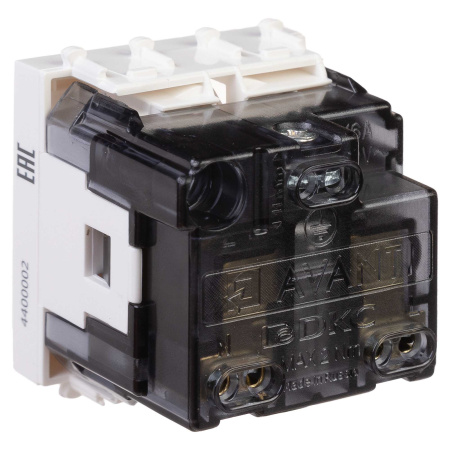 Розетка модульная, 2P+E, с з/ш, "Avanti", "Белое облако", 2 модуля DKC