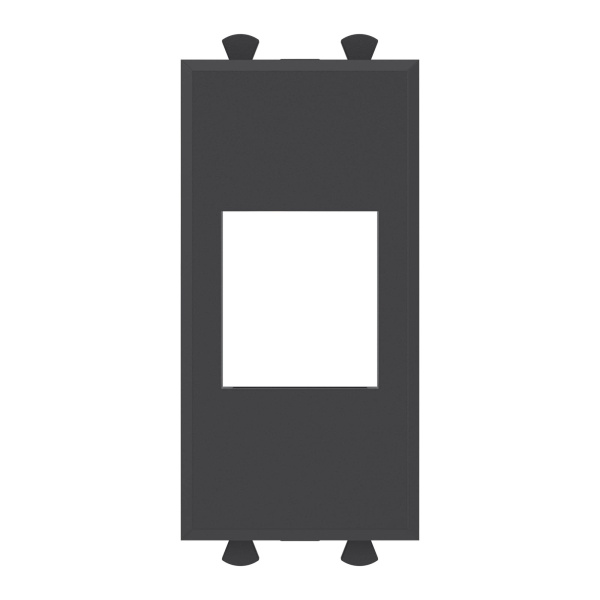 Адаптер без шторки для Keystone, "Avanti", "Черный матовый", 1 модуль DKC