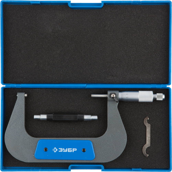 Микрометр "ЭКСПЕРТ" гладкий механический, МК 125, диапазон 100-125мм, шаг измерения 0,01мм ЗУБР