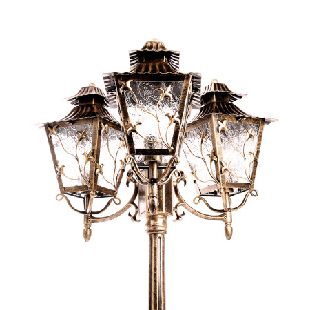 Светильник садово-парковый Feron PL638 столб 3*60W 230V E27, черное золото