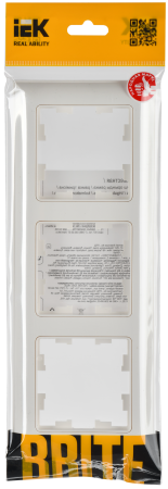 BRITE Рамка 3-мест. РУ-3-Бр бел./бел. IEK