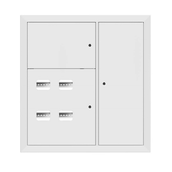 Щит этажный 4 кв, RAL9003 со съемной рамой (1000х950х150) Basic EKF