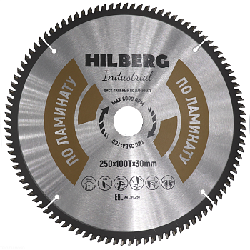 Диск пильный Industrial Ламинат 250*30*100Т HL250 Hilberg