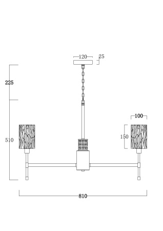 Люстра 8*E14 60Вт Хром IP20 Elsa FR5133PL-08CH Freya