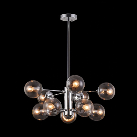 Подвесной светильник 10*E14 60Вт Хром IP20 Richard FR5596PL-10CH Freya