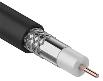 Кабель коаксиальный RG11 CCS 75Ом FPE PVC черный (300м) GENERICA