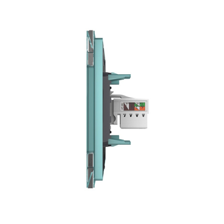 Розетка КОМП RJ-45 двойная Зеленая Livolo