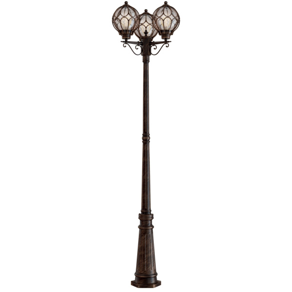 Ландшафтный светильник 3*E27 60Вт Золото Антик IP20 Via O023FL-03G Outdoor