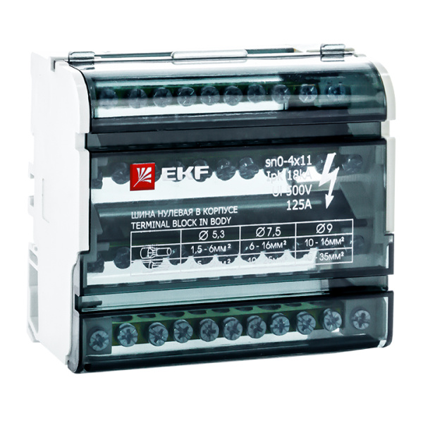 Шина нулевая в корпусе (4х11) PROxima EKF