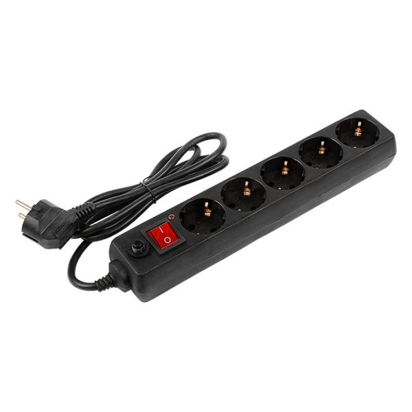 Сетевой фильтр GPS-5-16-3x1-700-B, 5 мест, 16А, 3x1 мм2, 7 м, черный General