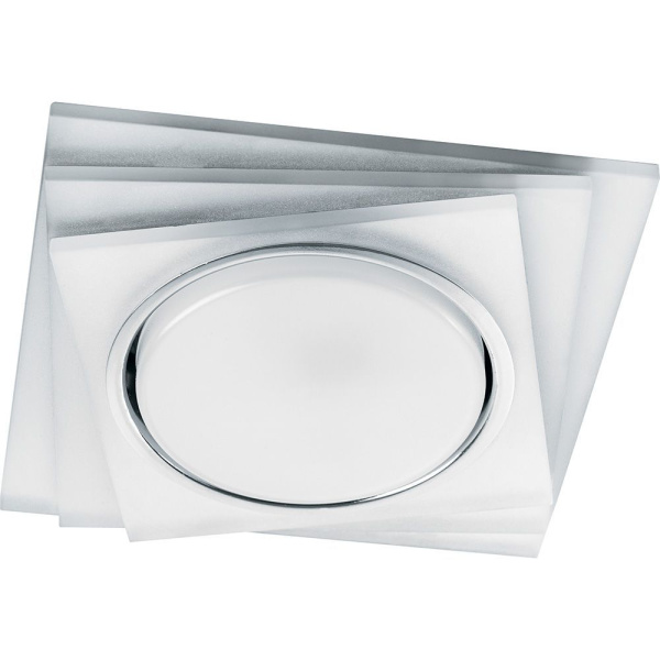 Светильник встр. с белой LED подсветкой Feron CD5023 потолочный GX53 без лампы, матовый квадрат
