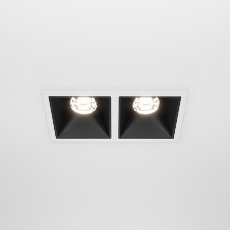 Встраиваемый светильник LED 20Вт Бело-черный IP20 Downlight DL043-02-10W4K-SQ-WB Technical Maytoni