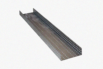 Лоток перфорированный ЛМ 300х60х2000 УТ1,5, оцинкованный лист, S1,0