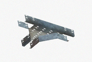 Лоток тройниковый перфорированный ОТ 300х100 УХЛ1, оцинкованный лист S1,5