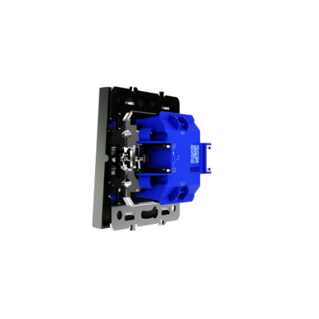 Выключатель с самовозвратом встраиваемый Voltum S70 одноклавишный 10А, (титан)
