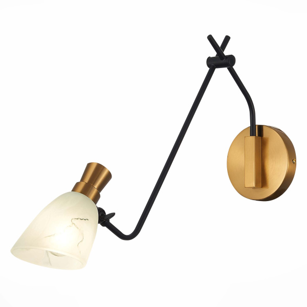 Бра Черный, Латунь/Белый E14 1*60Вт SLE205401-01 EVOLUCE