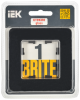 BRITE Рамка 1-мест. РУ-1-2-Бр стекло черн. RE IEK