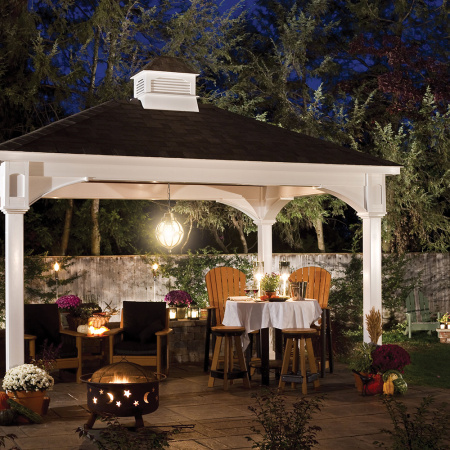 Светильник садово-парковый Feron PL3705 круглый на цепочке 60W 230V E27, черное золото