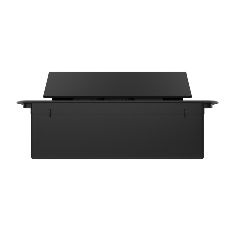 Выдвижной горизонтальный модуль в столешницу для розеток, цвет черный Livolo