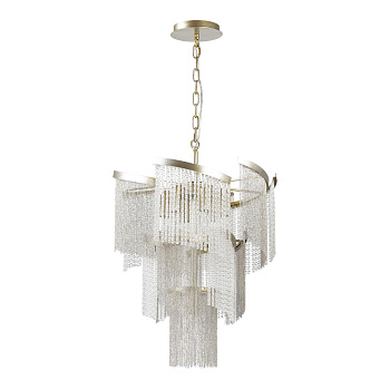 Люстра E14 7*40W 220V GRAZA серебристый/стекло/металл.цепочки ODEON LIGHT
