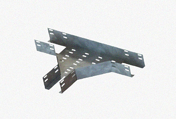 Лоток тройниковый перфорированный ОТ 300х100 УТ1,5, оцинкованный лист S1,0