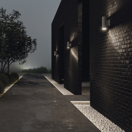 Настенный светильник (бра) 50Вт Серый IP54 Bowery O574WL-02GR Outdoor Maytoni