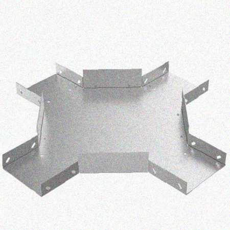 Лоток крестообразный замковый глухой КМЗГ 150х50 УТ1,5, оцинкованный лист, S1,0