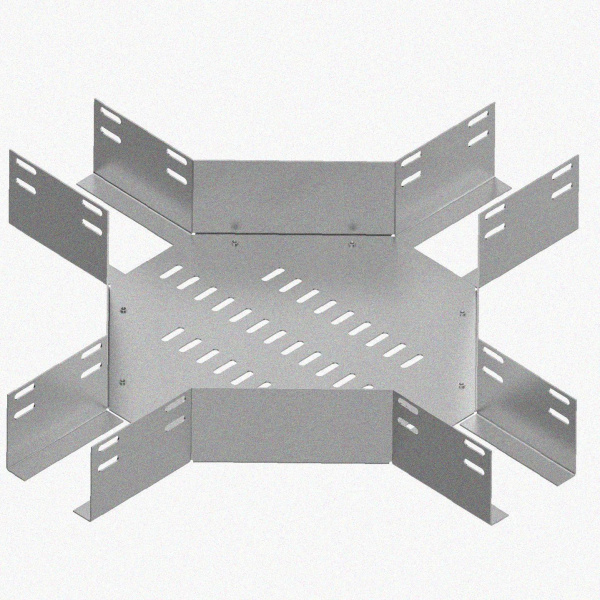 Лоток крестообразный глухой КМГ 400х50 УТ1,5, оцинкованный лист S1,5