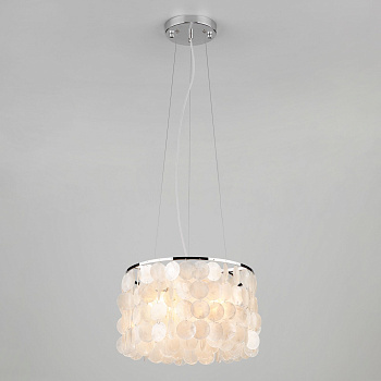 Люстра с перламутром 3*E27 40Вт хром IP20 Sandra (60005/3 хром / перламутр) Eurosvet