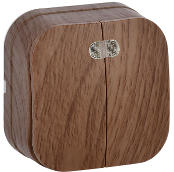 Выключатель 2-клавишный ОУ с индикацией ВС20-2-1-ХД 10А GLORY дуб IEK