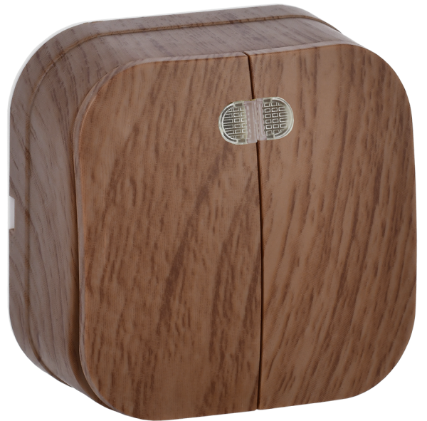 Выключатель 2-клавишный ОУ с индикацией ВС20-2-1-ХД 10А GLORY дуб IEK