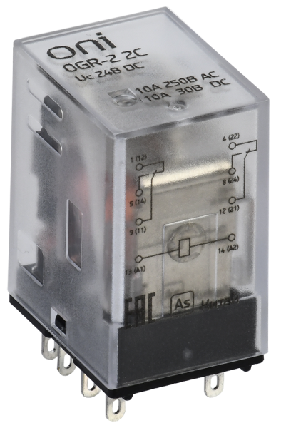 Реле общего назначения OGR-2 2C 24В DC ONI