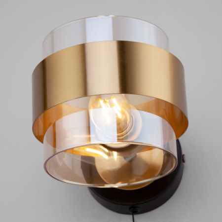 Настенный светильник в стиле лофт 1*E14 60Вт медный, черный IP20 Arcada (70127/1 черный) Eurosvet