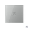 Одноклавишный сенсорный Адаптивный диммер , 1 пост, цвет серый Livolo