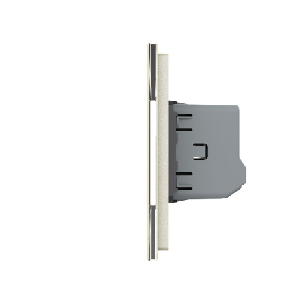 Сенсорный выключатель 3 клавиши (1-1-1), 3 поста, цвет жемчужный Livolo