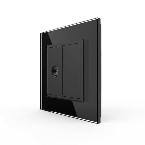 Розетка ТВ Черная Livolo